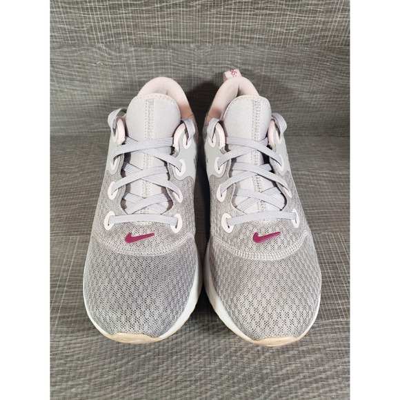 Nike Womens Legend React Running Shoes Gray Purple BV6134-001 Lace Up Knit 8.5M - Picture 2 of 6